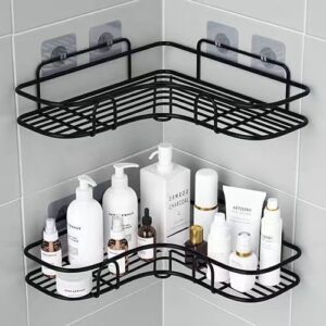 Kit 2 Prateleiras Suporte Com Alto Adesivos Para Parede Banheiro Cozinha lavanderia Shampoo E Sabonete